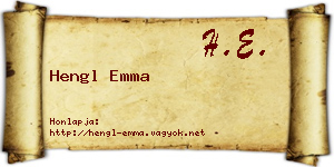 Hengl Emma névjegykártya